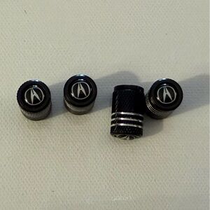 Acura Valve Stem Caps in Black Set of 4 NWT